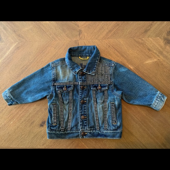 OshKosh B’Gosh Denim Rhinestone Jacket. Size 12mo. - Picture 1 of 8